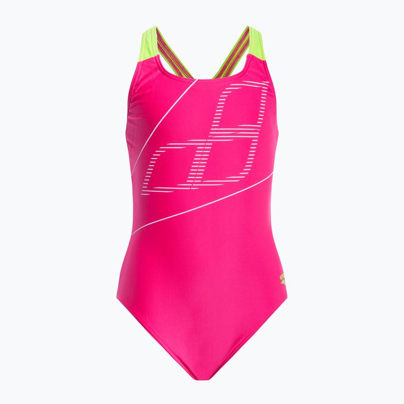 Einteiliger Badeanzug Kinder arena Swim Pro Back Logo rosa 5539/76
