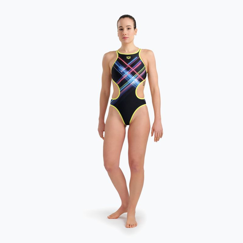 Einteiliger Badeanzug Damen Arena Tech One Back Placement schwarz-bunt 5561 4