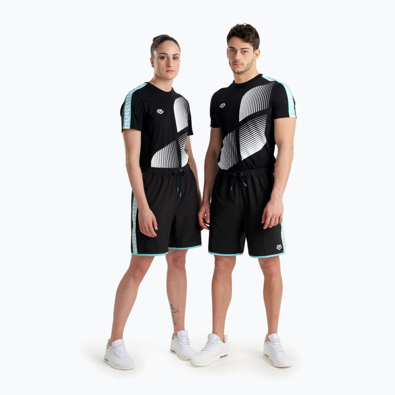 Herren Badehose arena Icons Team Stripe Bermuda Logo schwarz 5652/518
