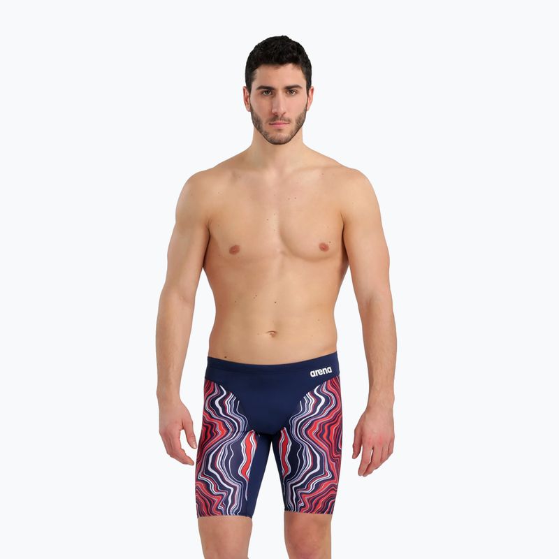 Badehose Jammer Herren arena Swim Jammer Marbled dunkelblau 5785/74 6