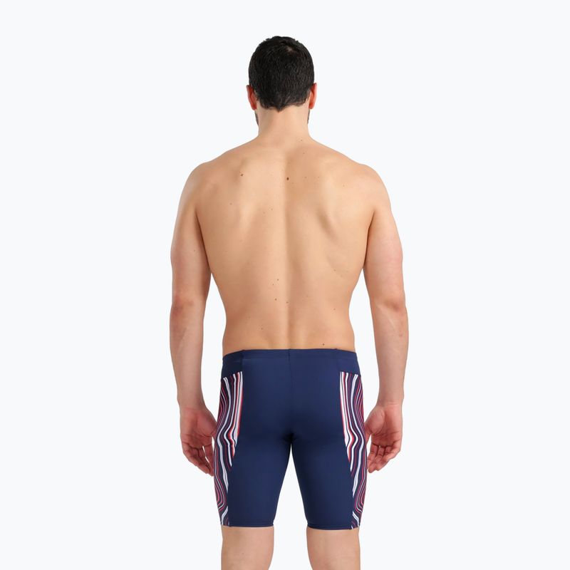 Badehose Jammer Herren arena Swim Jammer Marbled dunkelblau 5785/74 7