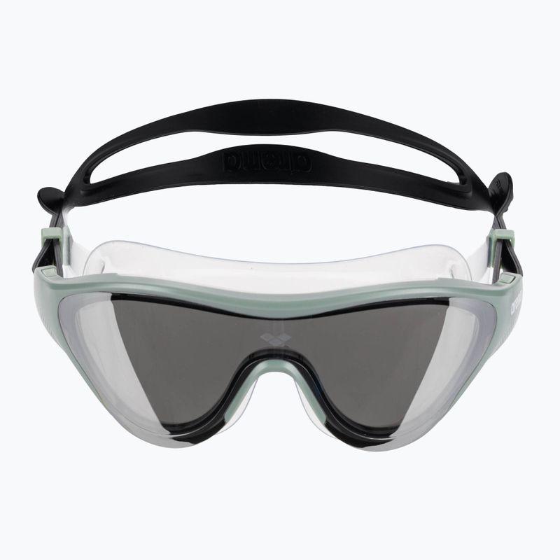 Schwimmmaske Taucherbrille arena The One Mask Mirror silver/jade/black 2