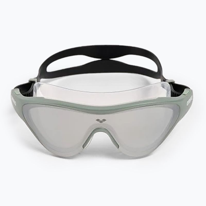 Schwimmmaske Taucherbrille arena The One Mask Mirror silver/jade/black 7