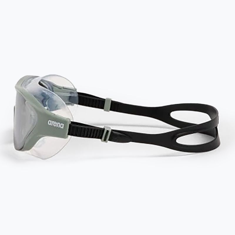 Schwimmmaske Taucherbrille arena The One Mask Mirror silver/jade/black 10