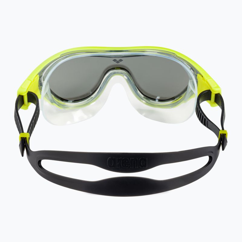 Schwimmmaske Taucherbrille arena The One Mask Mirror silver/soft green/black 5