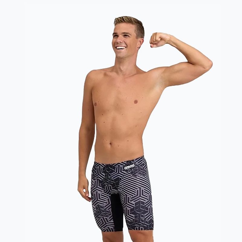 Men's arena Kikko Pro Swim Jammer schwarz/schwarz multi 2
