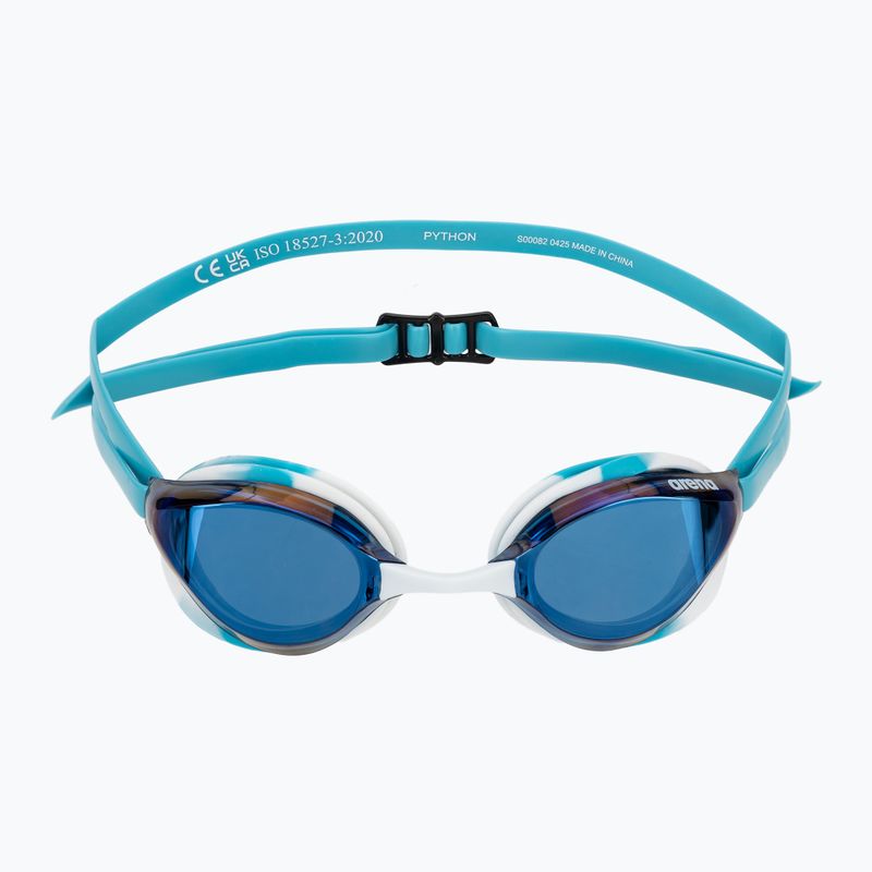 Schwimmbrille arena Python Mirror blue mirror/white/sky 2