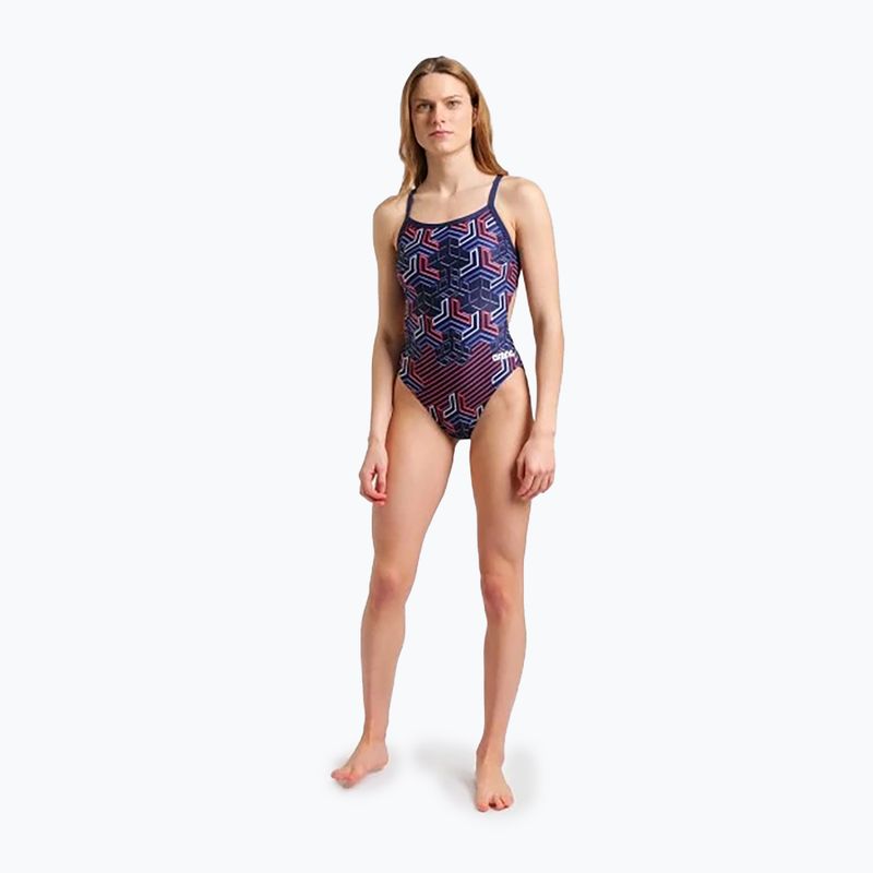 Einteiliger Damen-Badeanzug arena Kikko Pro Swimsuit Challenge Back navy/team redwhiteblue 2