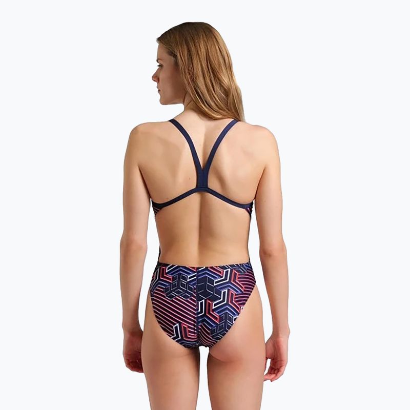 Einteiliger Damen-Badeanzug arena Kikko Pro Swimsuit Challenge Back navy/team redwhiteblue 3