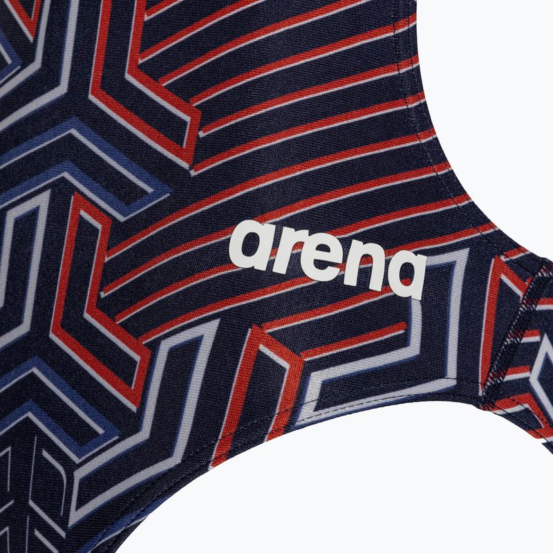 Einteiliger Damen-Badeanzug arena Kikko Pro Swimsuit Challenge Back navy/team redwhiteblue
