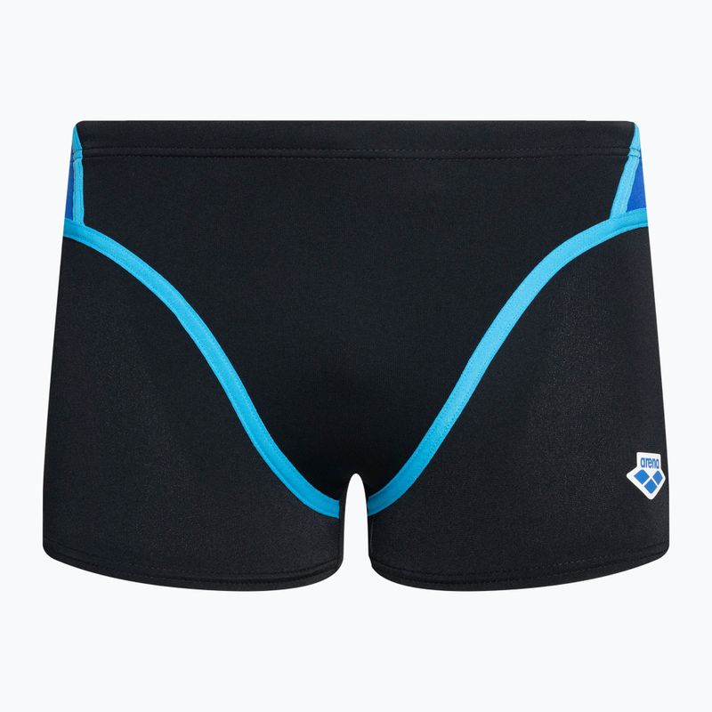 Men's arena Icons Swim Short Panel Boxershorts schwarz/neonblau/rot fandango/türkis