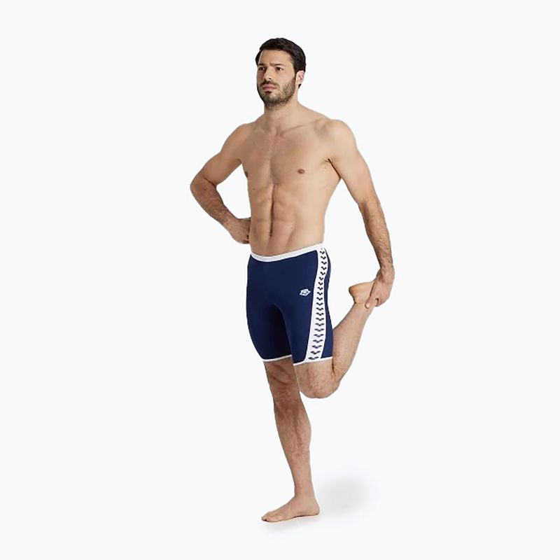 Men's arena Icons Swim Jammer Solid navy/weiß 7