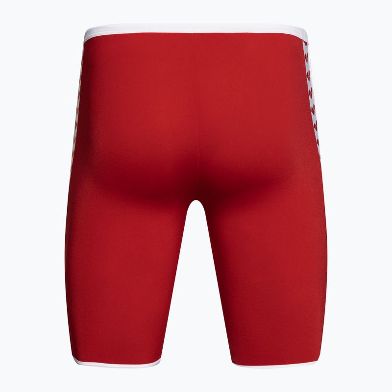 Men's arena Icons Swim Jammer Solid rot/weiß 2