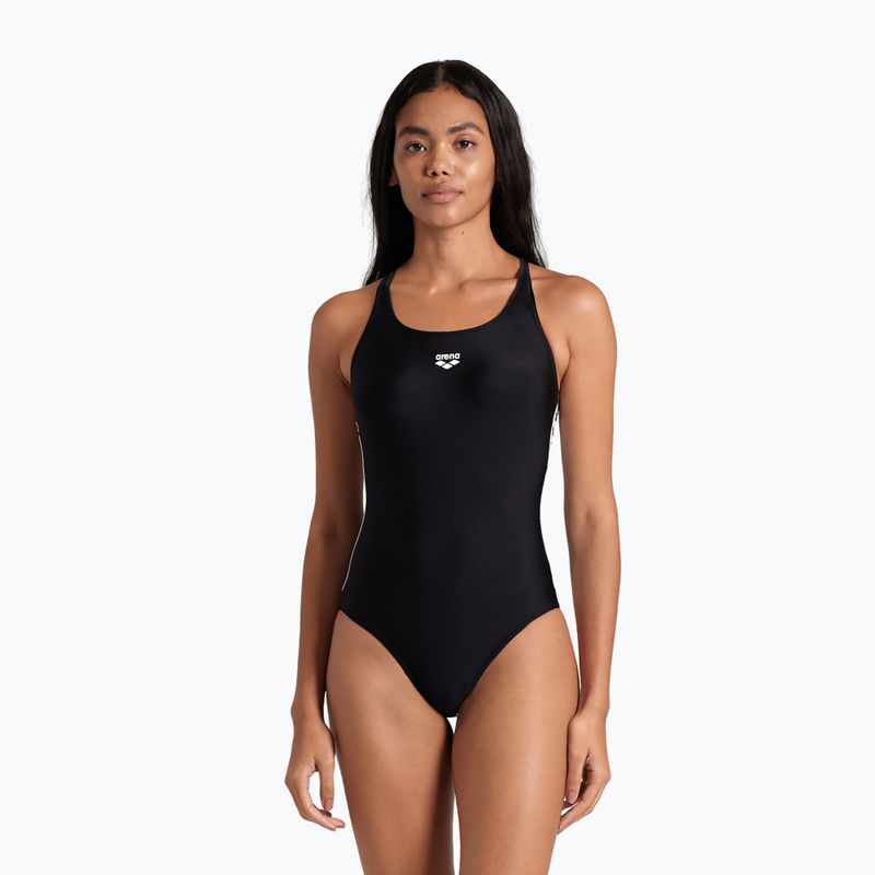Badeanzug Damen arena Icons Racer Back Solid black / white 5