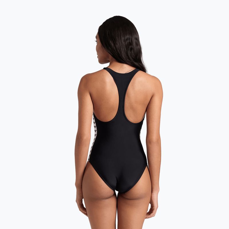 Badeanzug Damen arena Icons Racer Back Solid black / white 7