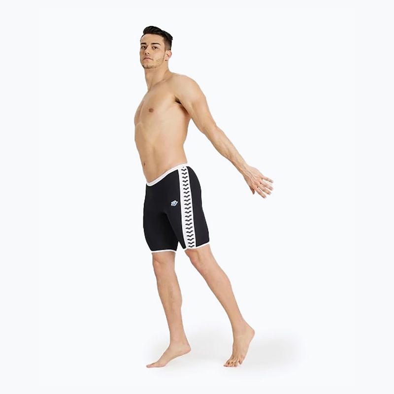 Men's arena Icons Swim Jammer Solid schwarz/weiß 3