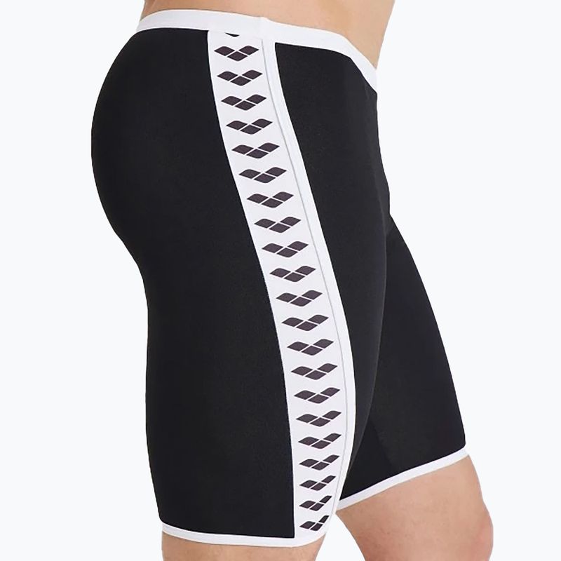Men's arena Icons Swim Jammer Solid schwarz/weiß 4