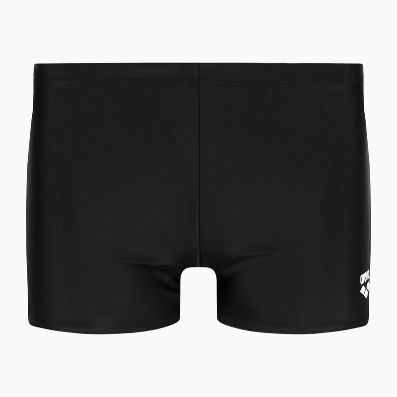 Arena Icons Swim Short Solid schwarz/weiße Badeboxershorts