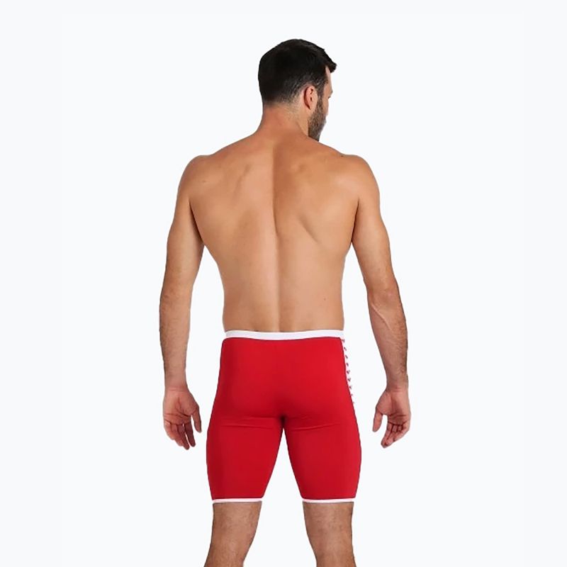 Men's arena Icons Swim Jammer Solid rot/weiß 6