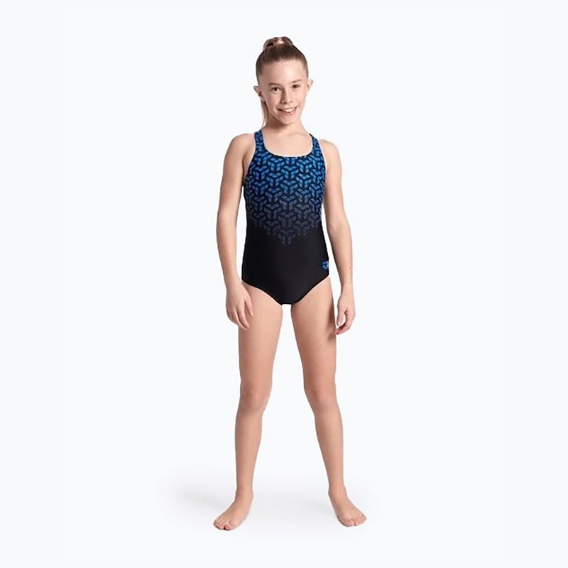 Kinder Badeanzug einteilig arena Kikko V Swim Pro Back schwarz/blau Porzellan 6