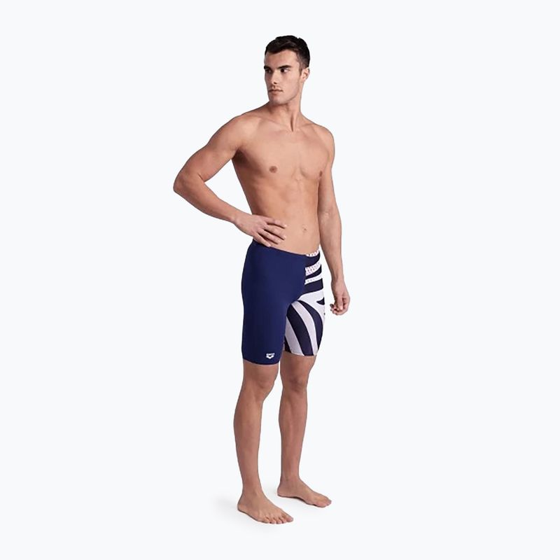 Men's arena Multi Stripes Swim Jammer navy/white multi