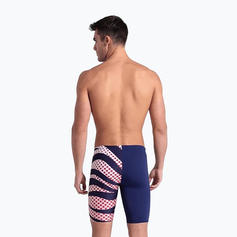 Men's arena Multi Stripes Swim Jammer navy/white multi