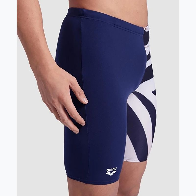 Men's arena Multi Stripes Swim Jammer navy/white multi