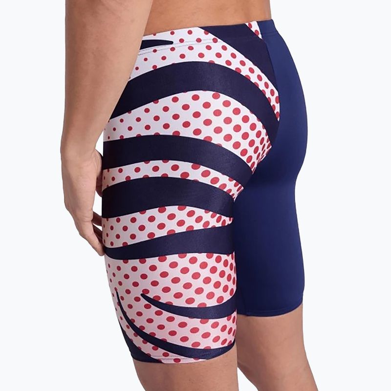 Men's arena Multi Stripes Swim Jammer navy/white multi