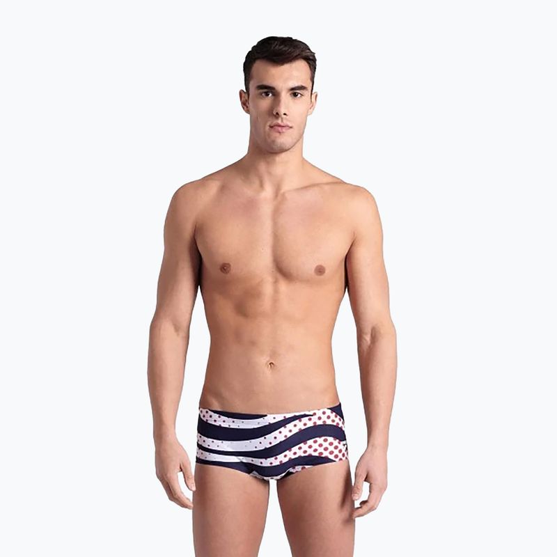 Men's arena swim boxers Multi Stripes Swim Low Waist Short navy multi 4