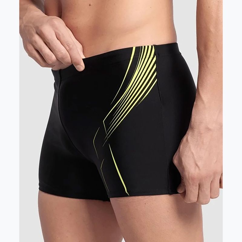 Herren Schwimm-Boxershorts Arena Dive Swim Short schwarz/softgrün