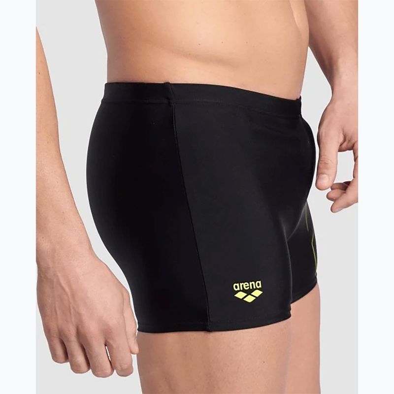 Herren Schwimm-Boxershorts Arena Dive Swim Short schwarz/softgrün