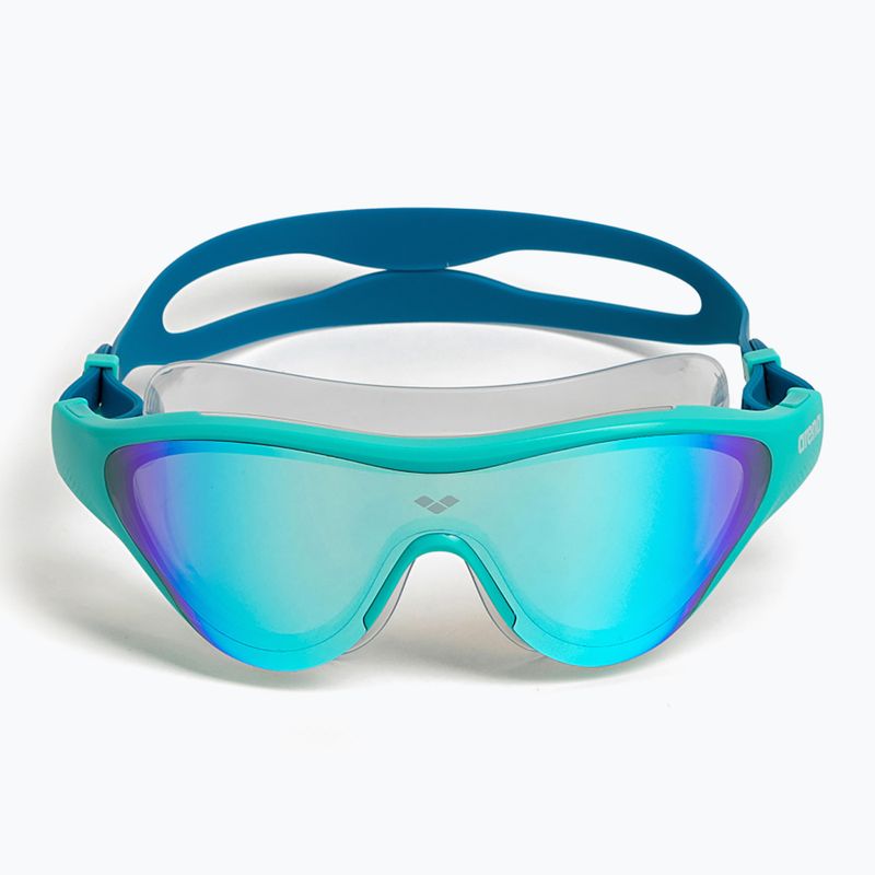 Schwimmmaske Taucherbrille arena The One Mask Mirror blue/water/blue cosmo 3