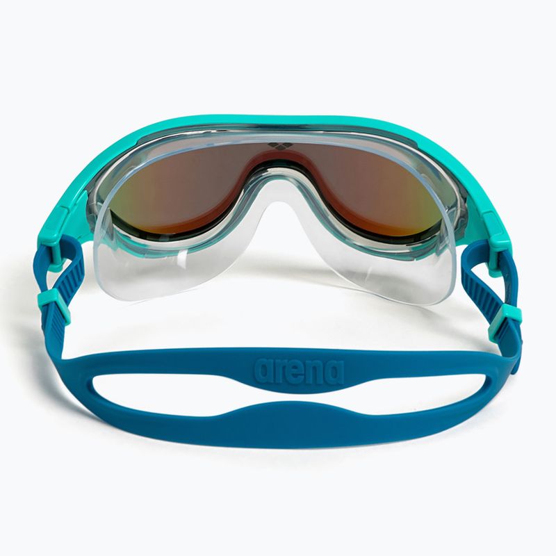 Schwimmmaske Taucherbrille arena The One Mask Mirror blue/water/blue cosmo 4