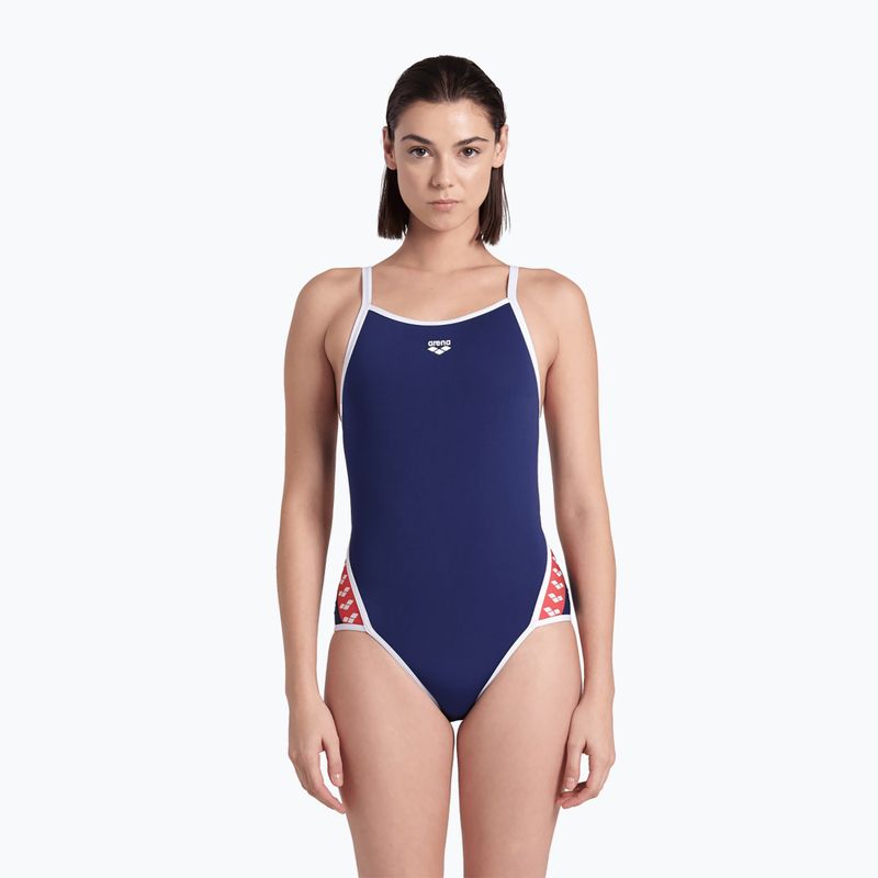 Badeanzug Damen arena Icons Super Fly Back Solid navy / white / red multi 5
