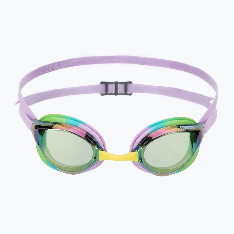 Arena Python Mirror grün/violett/grün Schwimmbrille 2