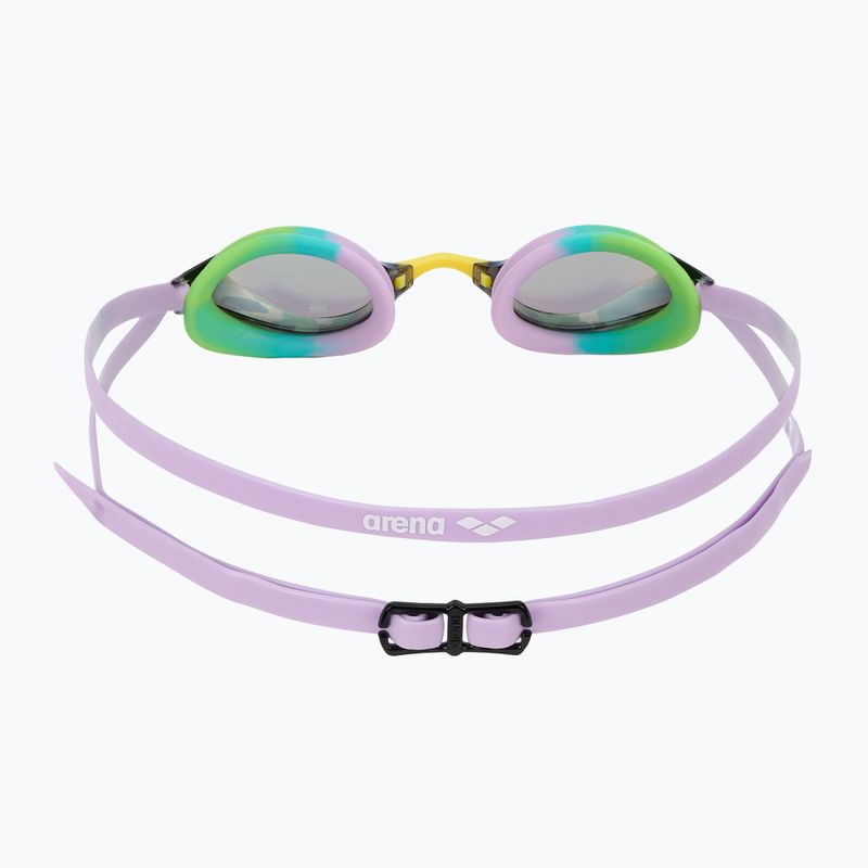 Arena Python Mirror grün/violett/grün Schwimmbrille 4