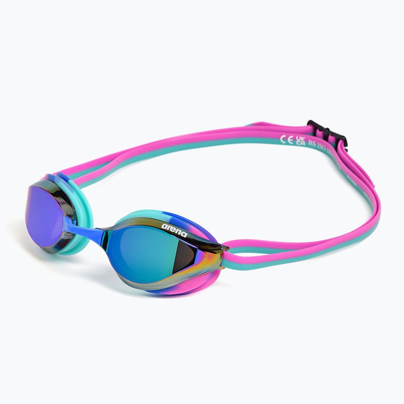 Schwimmbrille arena Python Mirror turquoise/water/fuchsia 2