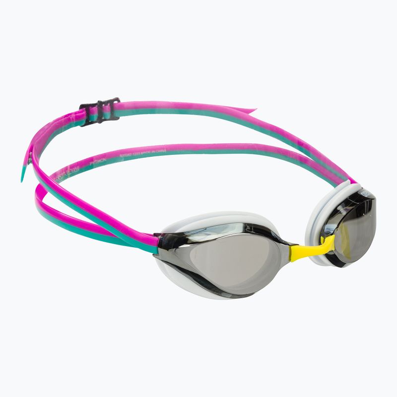 Arena Python Mirror silber/weiß/fuchsia Schwimmbrille