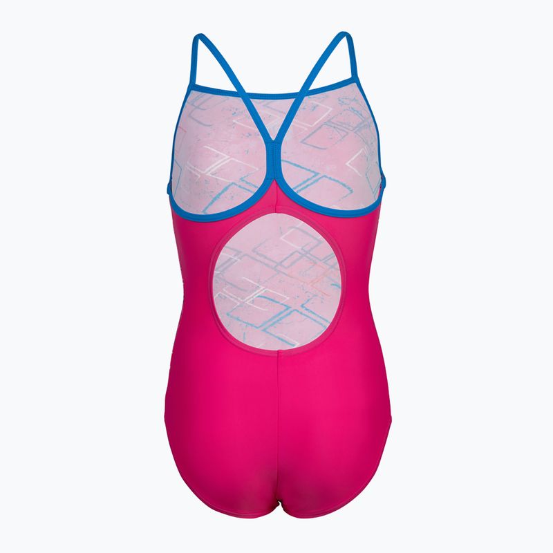 Arena Daly Light Drop Back freak rose/blau china Kinderbadeanzug einteilig