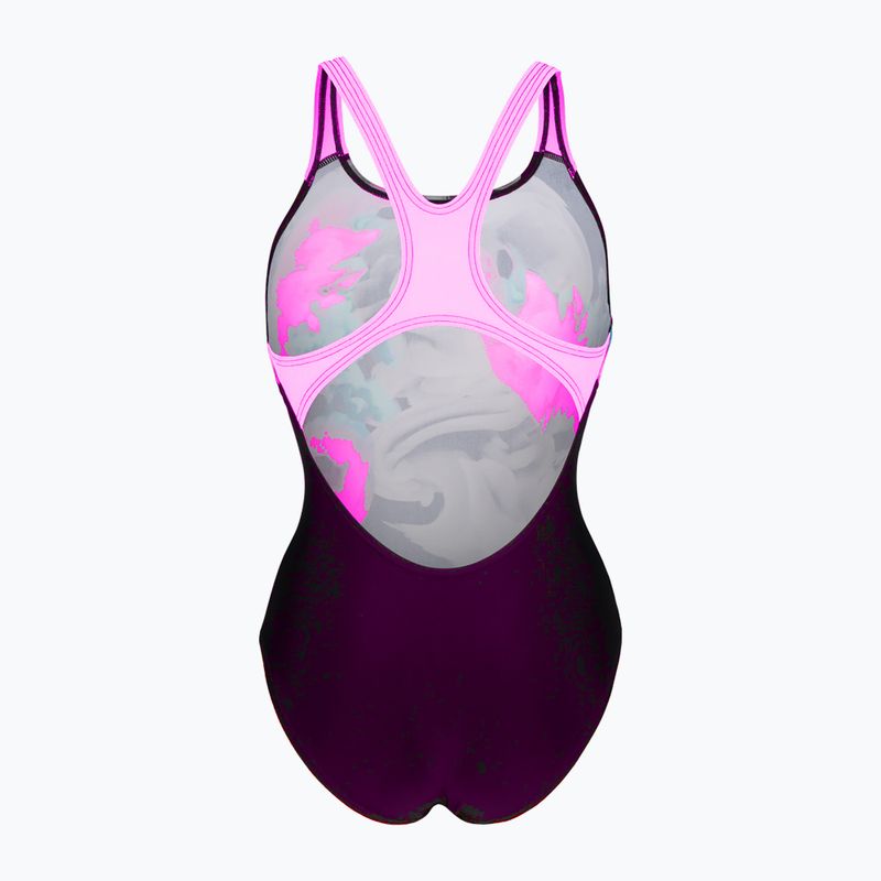 Badeanzug Damen arena Imaginary Swim Pro Back black/shocking pink/multi 2