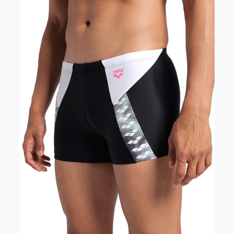 Schwimm-Boxershorts Herren arena Stripe Swim Short black/white/multi 8
