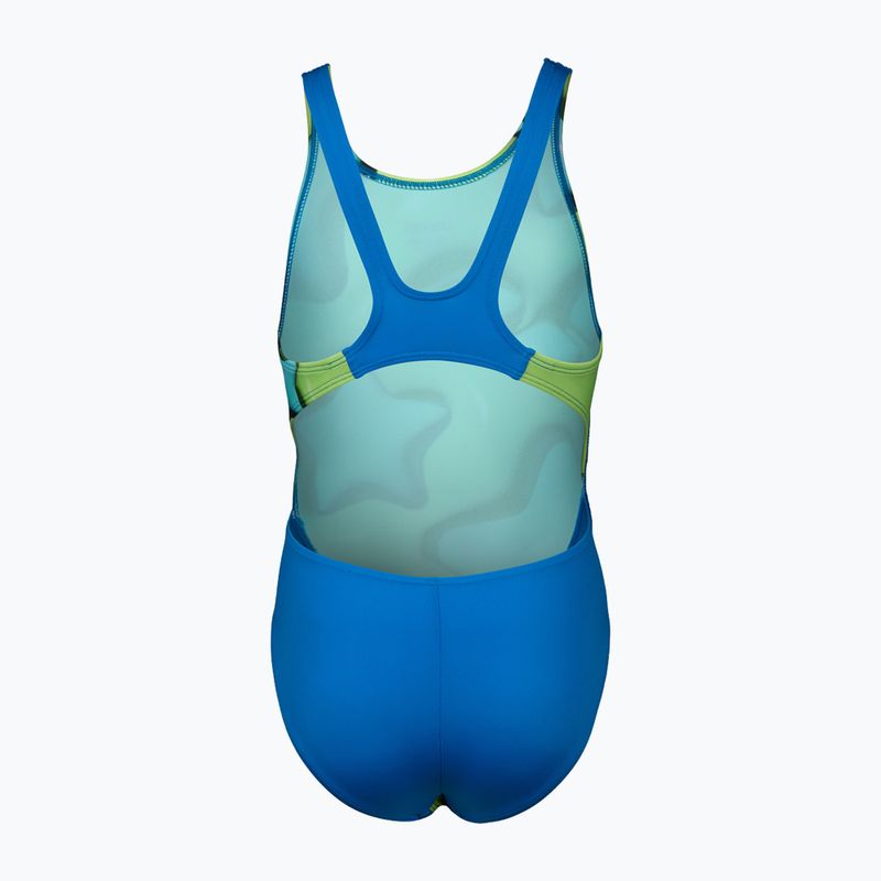 Badeanzug Kinder arena Star Shaped Swim Tech L blue river/soft green/multi 2