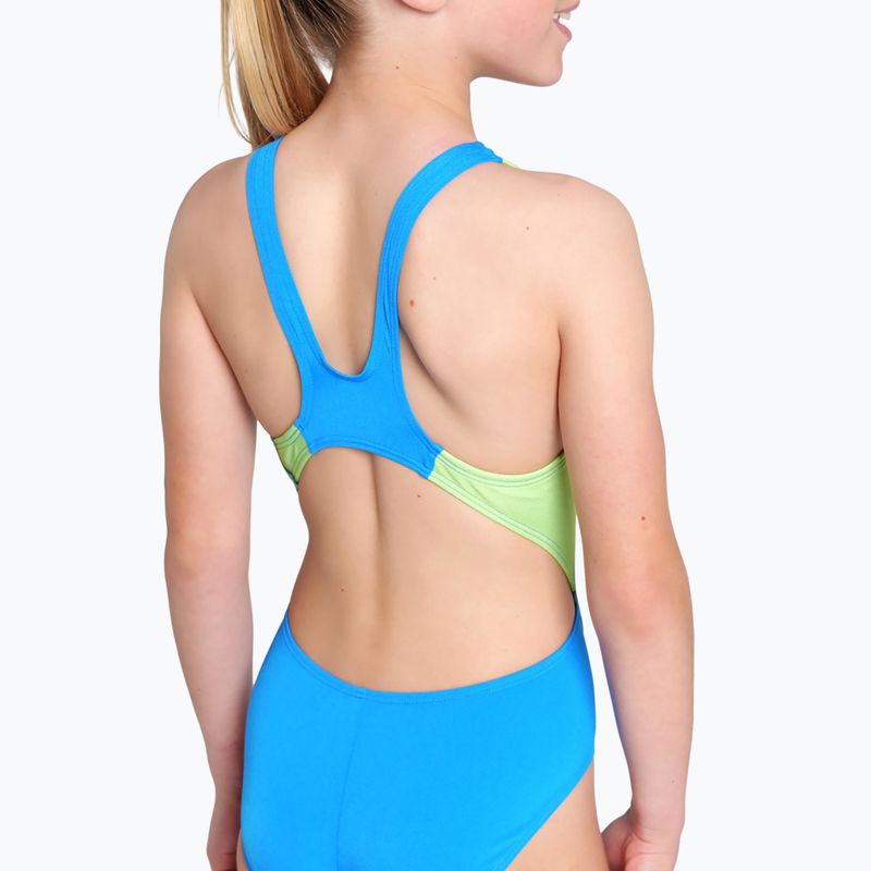 Badeanzug Kinder arena Star Shaped Swim Tech L blue river/soft green/multi 9