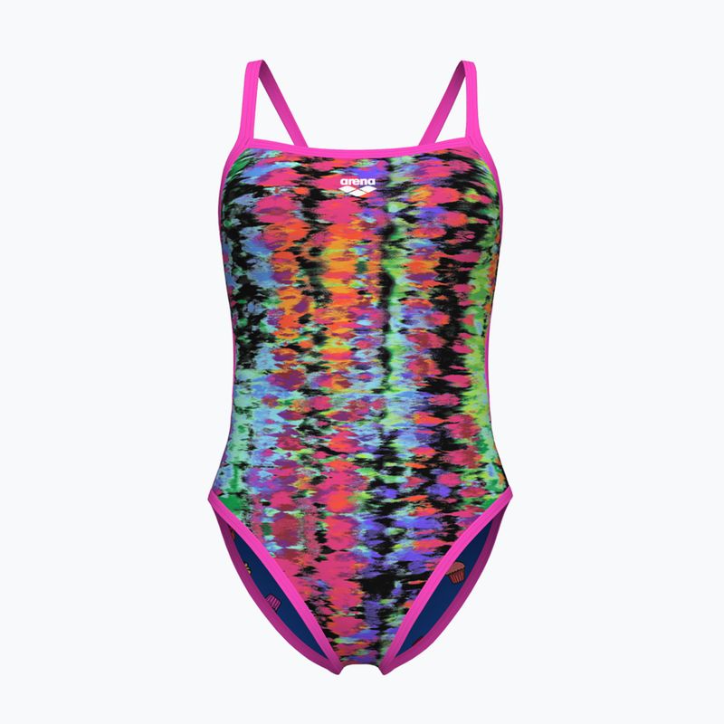 Badeanzug Damen arena Reversible Swimsuit Challenge Back royal multi/shocking pink 2