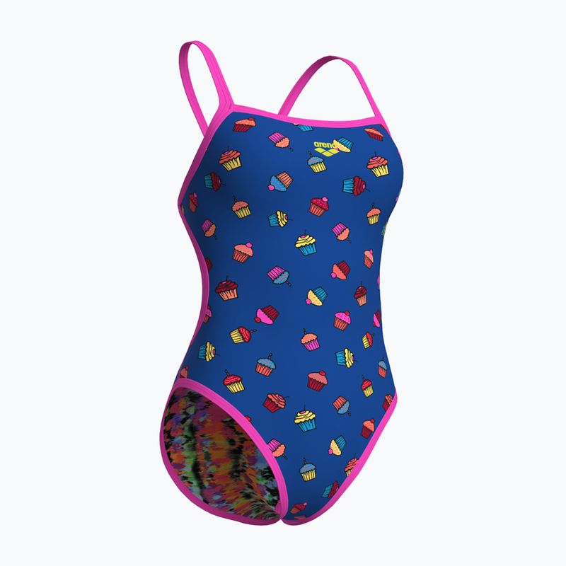 Badeanzug Damen arena Reversible Swimsuit Challenge Back royal multi/shocking pink 6