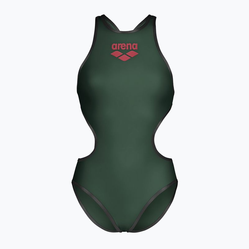 Einteiliger Damen-Badeanzug arena One Biglogo One Piece dark sage/black