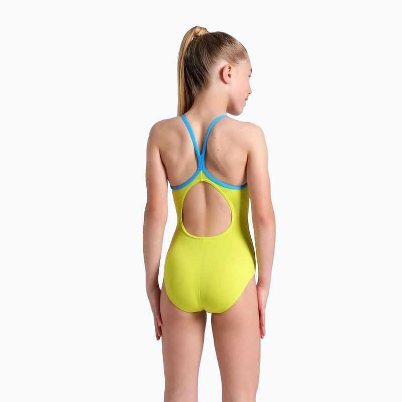 Arena Star Graphic Lightdrop Back soft grün/türkis Kinderbadeanzug einteilig