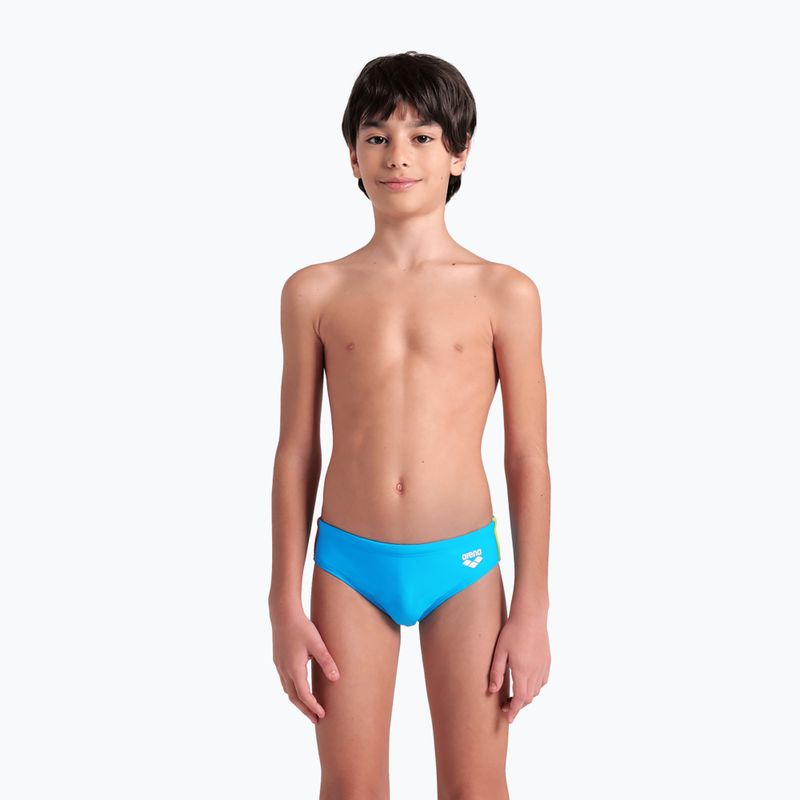 Kinder arena Badeslip Solid türkis/softgrün/calypso