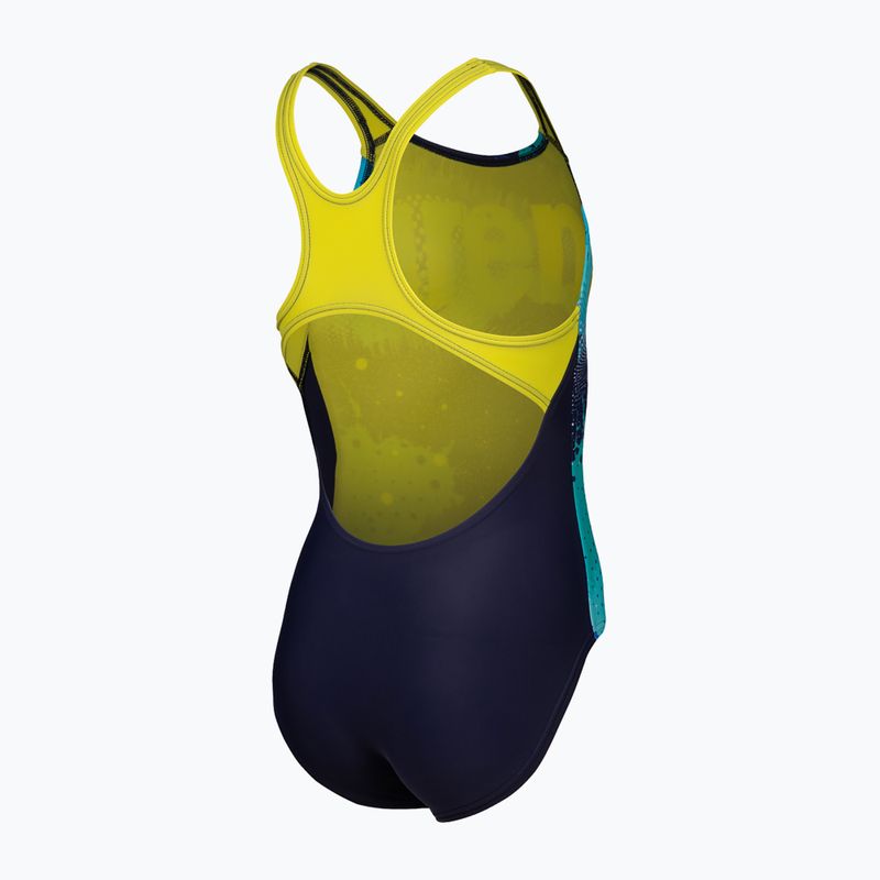Badeanzug Kinder arena Light Tricks Swim Pro Back navy/soft green/multi 4