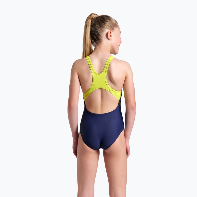 Badeanzug Kinder arena Light Tricks Swim Pro Back navy/soft green/multi 7